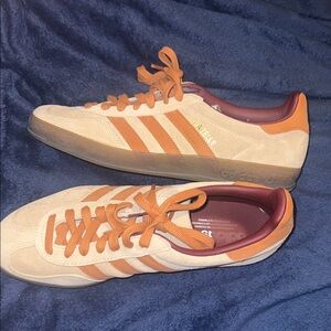 Adidas Men's Tan and Orange Sneakers